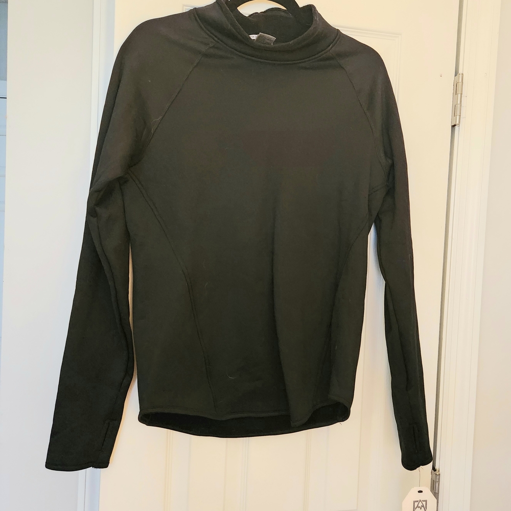 NWT Avalanche Women's Black Fleece Lined Turtleneck Top